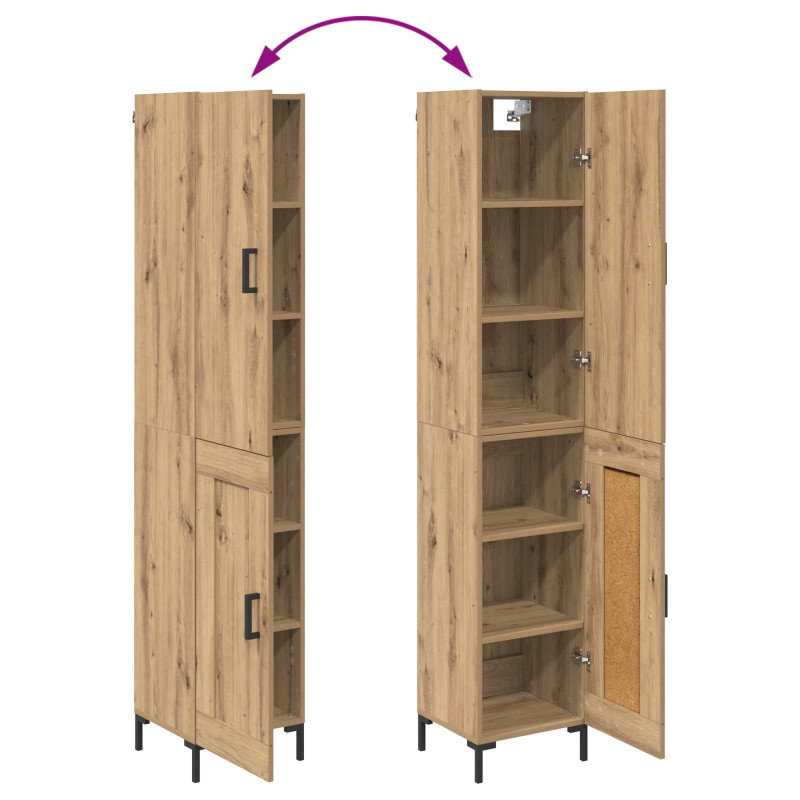 Highboard Dąb rzemieślniczy 69,5 x 34 x 180 cm