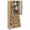 Highboard 2 pcs Dąb rzemieślniczy Materiał drewnopochodny
