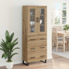 Highboard 2 pcs Dąb rzemieślniczy Materiał drewnopochodny