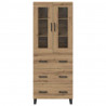 Highboard 2 pcs Dąb rzemieślniczy Materiał drewnopochodny
