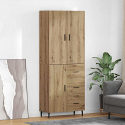 Highboard 2 pcs Dąb rzemieślniczy Materiał drewnopochodny