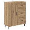 Highboard 2 pcs Dąb rzemieślniczy Materiał drewnopochodny