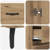 Highboard 2 pcs Dąb rzemieślniczy Materiał drewnopochodny