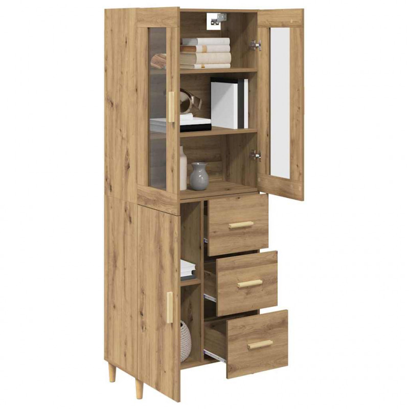 Highboard z szufladą Dąb rzemieślniczy 69,5 x 34 x 180 cm