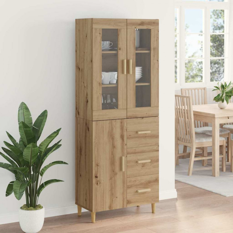 Highboard z szufladą Dąb rzemieślniczy 69,5 x 34 x 180 cm