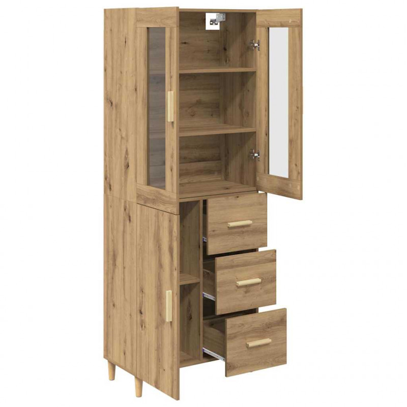 Highboard z szufladą Dąb rzemieślniczy 69,5 x 34 x 180 cm