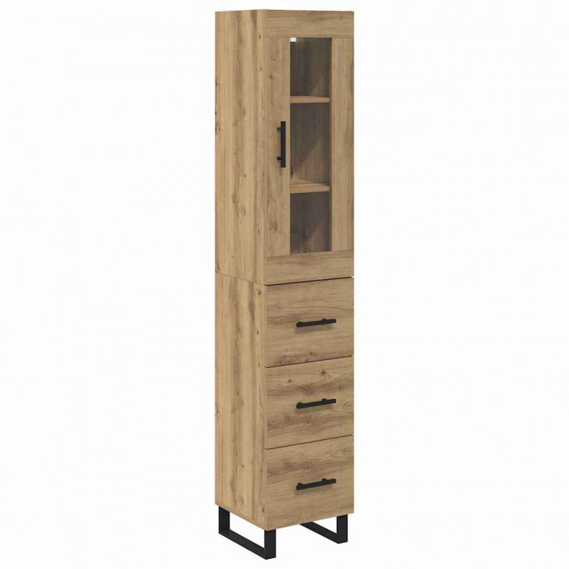 Highboard z szufladą Dąb rzemieślniczy 34,5 x 34 x 180 cm