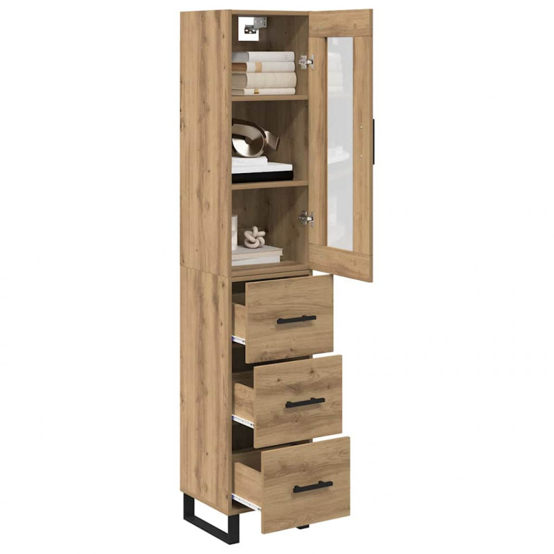 Highboard z szufladą Dąb rzemieślniczy 34,5 x 34 x 180 cm