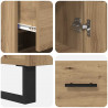Highboard z szufladą Dąb rzemieślniczy 34,5 x 34 x 180 cm