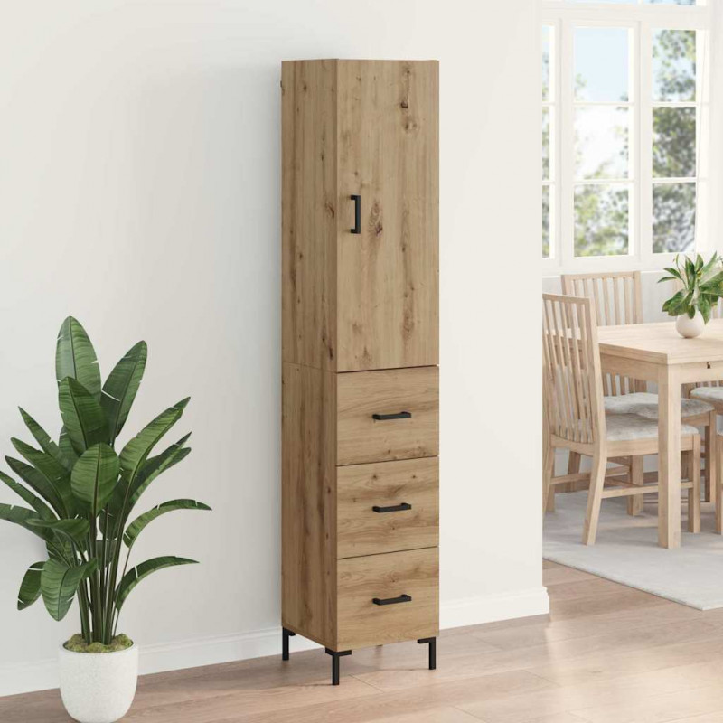 Highboard z szufladą Dąb rzemieślniczy 69,5 x 34 x 180 cm