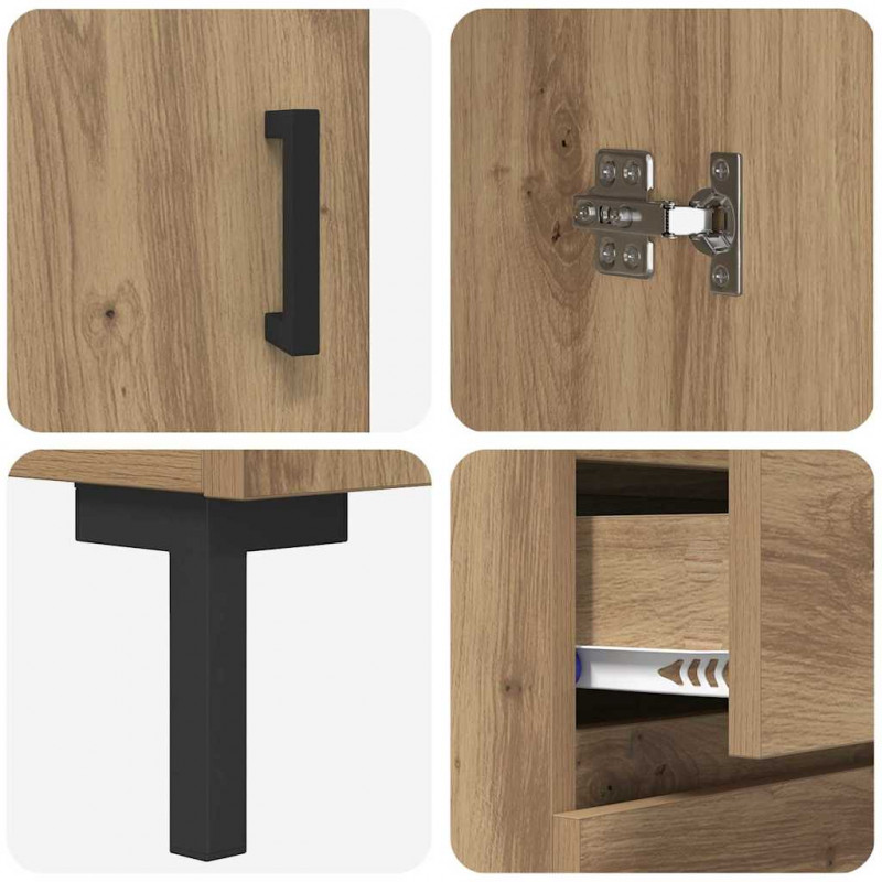 Highboard z szufladą Dąb rzemieślniczy 69,5 x 34 x 180 cm