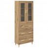 Highboard z szufladą Dąb rzemieślniczy 69,5 x 34 x 180 cm