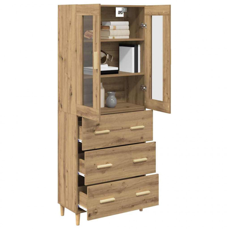 Highboard z szufladą Dąb rzemieślniczy 69,5 x 34 x 180 cm