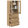 Highboard z szufladą Dąb rzemieślniczy 69,5 x 34 x 180 cm