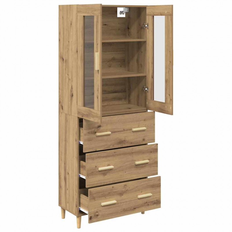 Highboard z szufladą Dąb rzemieślniczy 69,5 x 34 x 180 cm