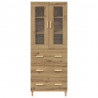 Highboard z szufladą Dąb rzemieślniczy 69,5 x 34 x 180 cm