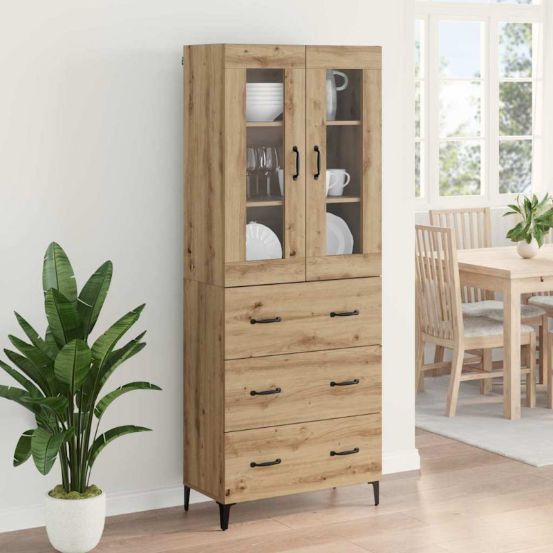 Highboard z szufladą Dąb rzemieślniczy 69,5 x 34 x 180 cm