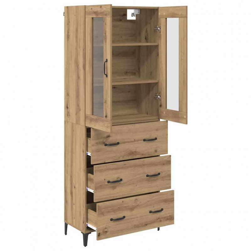 Highboard z szufladą Dąb rzemieślniczy 69,5 x 34 x 180 cm