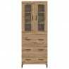 Highboard z szufladą Dąb rzemieślniczy 69,5 x 34 x 180 cm