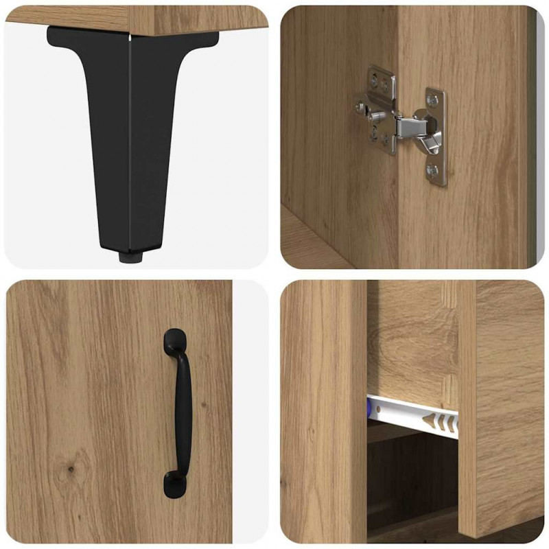 Highboard z szufladą Dąb rzemieślniczy 69,5 x 34 x 180 cm