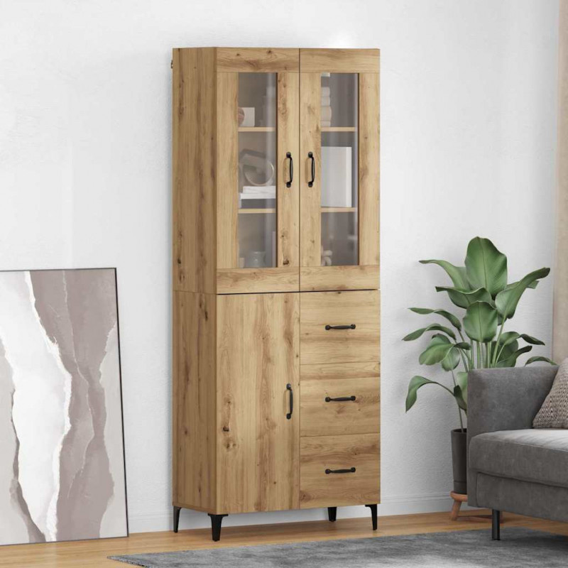 Highboard z szufladą Dąb rzemieślniczy 69,5 x 34 x 180 cm