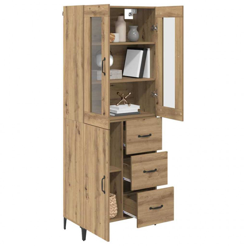 Highboard z szufladą Dąb rzemieślniczy 69,5 x 34 x 180 cm