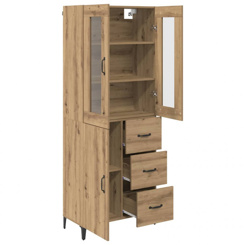 Highboard z szufladą Dąb rzemieślniczy 69,5 x 34 x 180 cm
