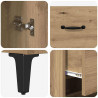 Highboard z szufladą Dąb rzemieślniczy 69,5 x 34 x 180 cm