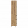 Highboard 2 pcs Dąb rzemieślniczy Drewno inżynieryjne i szkło