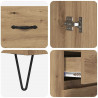 Highboard 2 pcs Dąb rzemieślniczy Drewno inżynieryjne i szkło