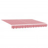 Elektryczna Rozkładana Markiza Czerwony i Biały 3,5 x 2,5 m
