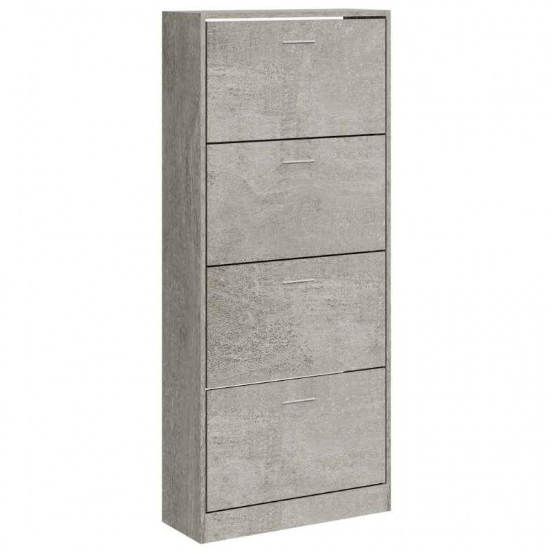 Szafka na buty, szarość betonu, 63x24x147 cm