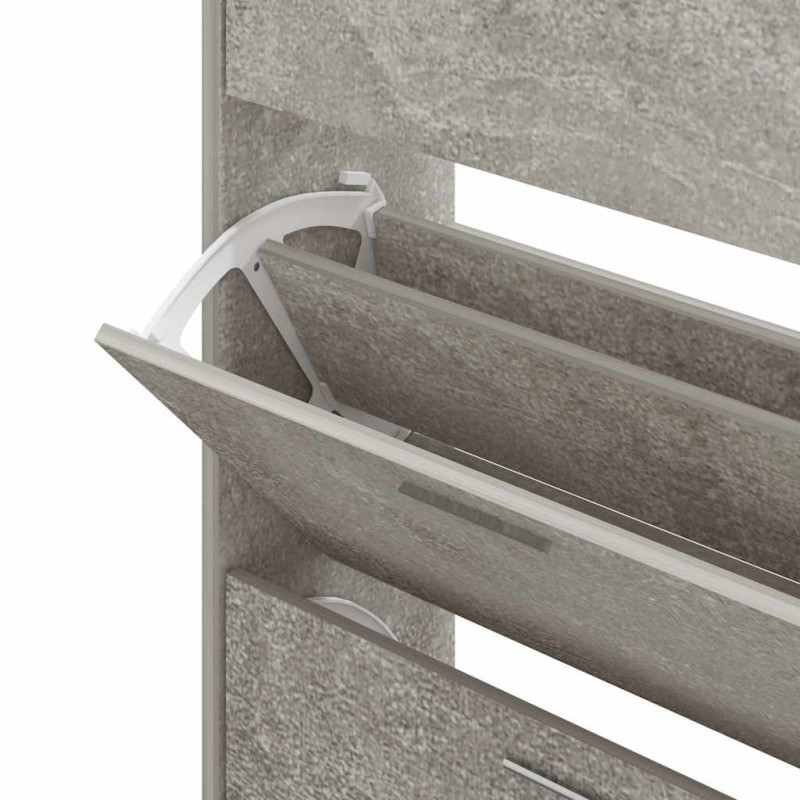 Szafka na buty, szarość betonu, 63x24x147 cm