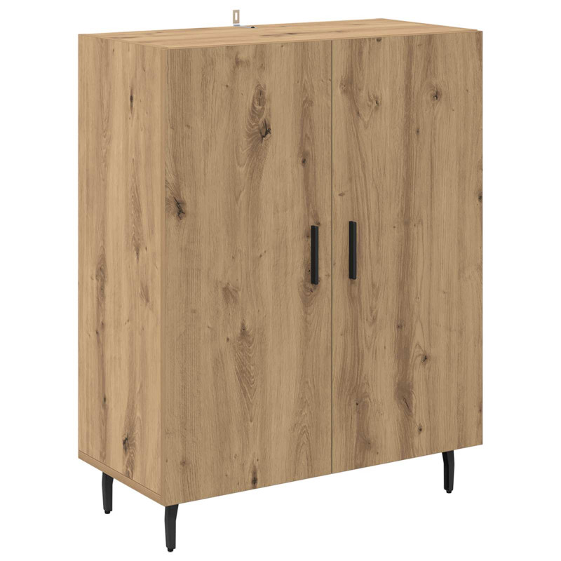 Highboard 2 pcs Dąb rzemieślniczy Materiał drewnopochodny