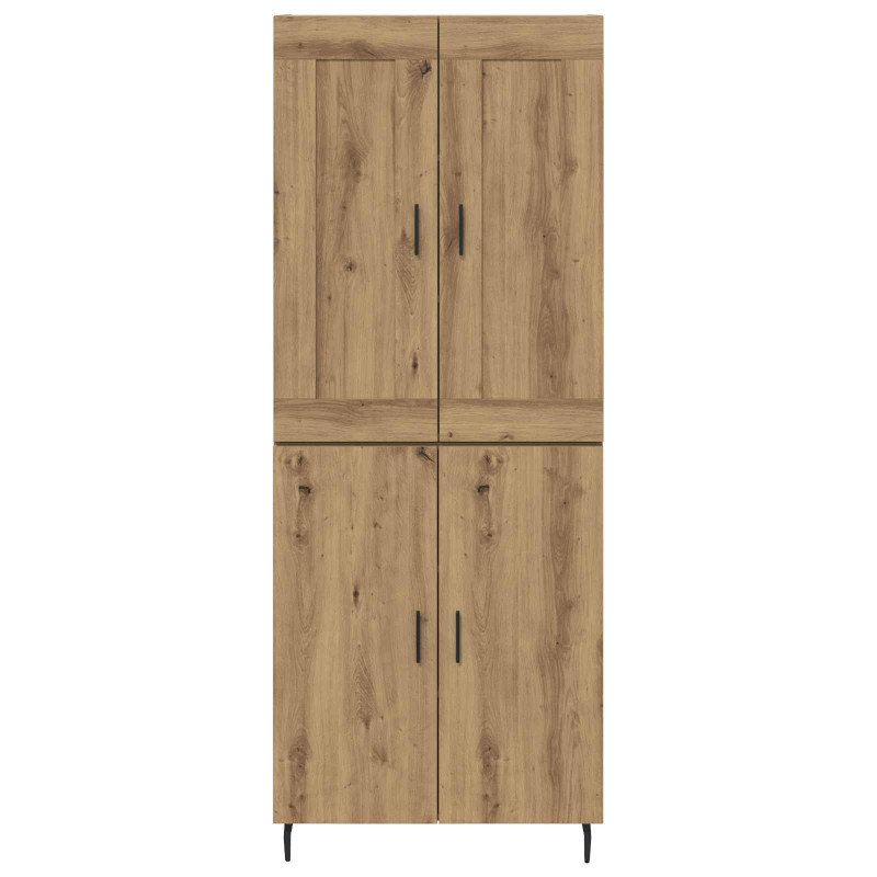Highboard 2 pcs Dąb rzemieślniczy Materiał drewnopochodny