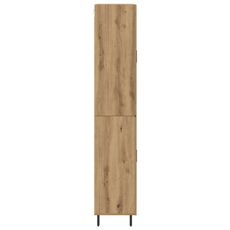 Highboard 2 pcs Dąb rzemieślniczy Materiał drewnopochodny