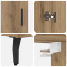 Highboard 2 pcs Dąb rzemieślniczy Materiał drewnopochodny