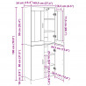 Highboard 2 pcs Dąb rzemieślniczy Materiał drewnopochodny