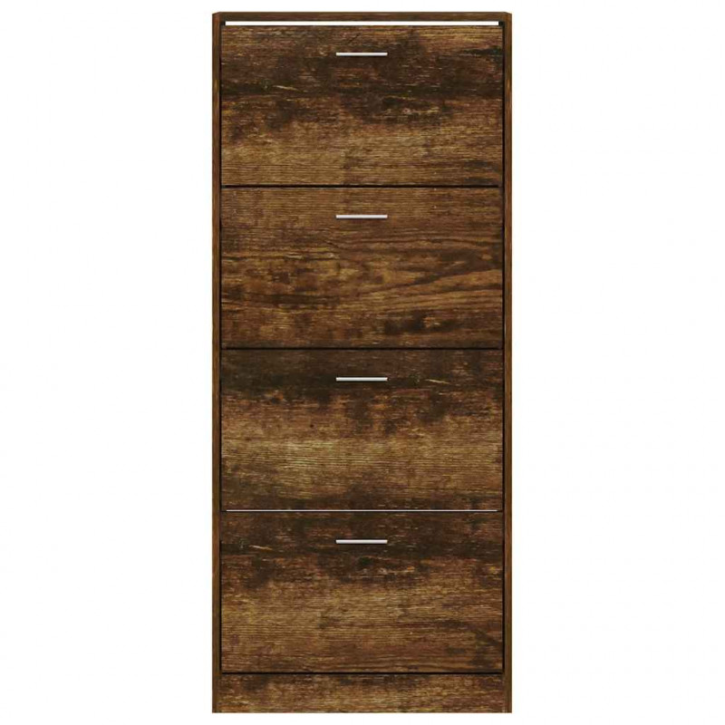 Półka na buty, przydymiony dąb, 63x24x147 cm