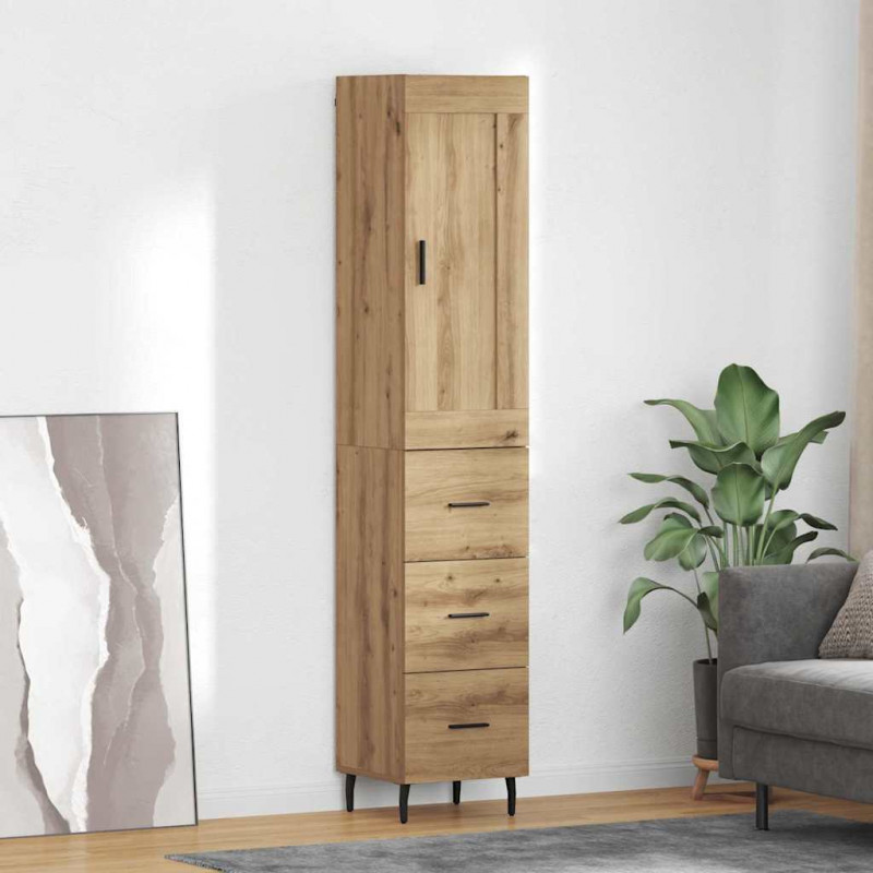 Highboard z szufladą Dąb rzemieślniczy 34,5 x 34 x 180 cm