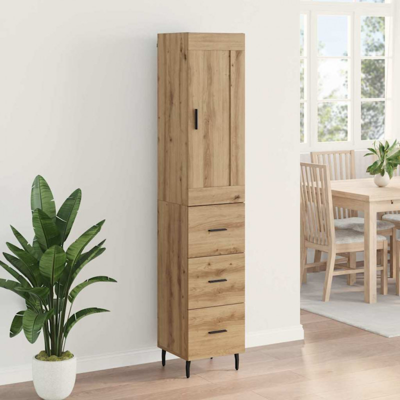 Highboard z szufladą Dąb rzemieślniczy 34,5 x 34 x 180 cm