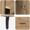 Highboard z szufladą Dąb rzemieślniczy 34,5 x 34 x 180 cm