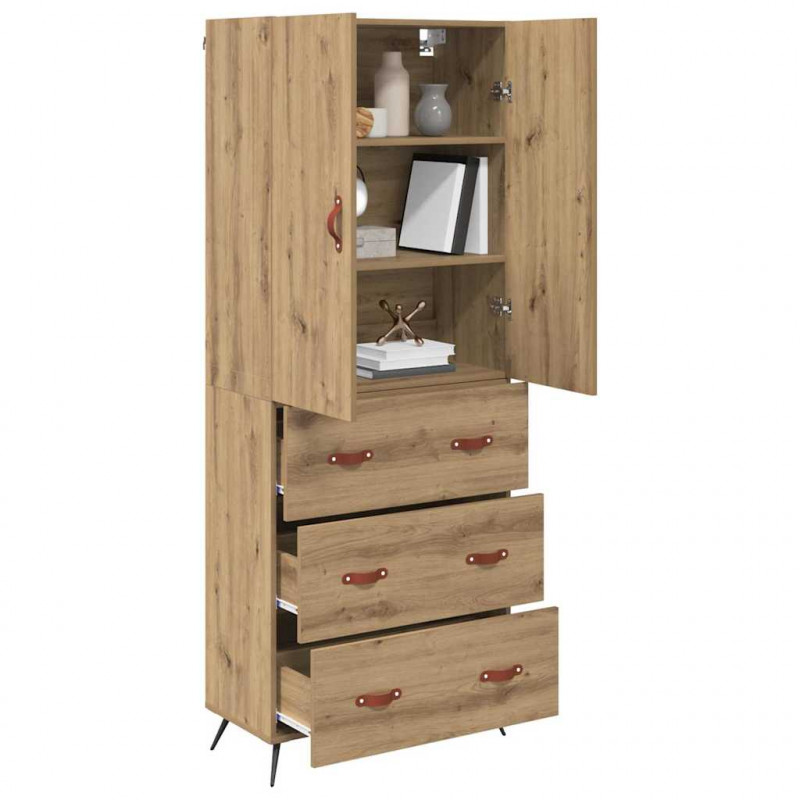 Highboard z szufladą Dąb rzemieślniczy 69,5 x 34 x 180 cm