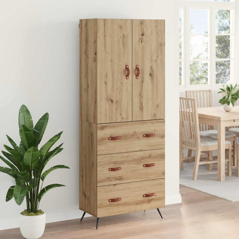 Highboard z szufladą Dąb rzemieślniczy 69,5 x 34 x 180 cm