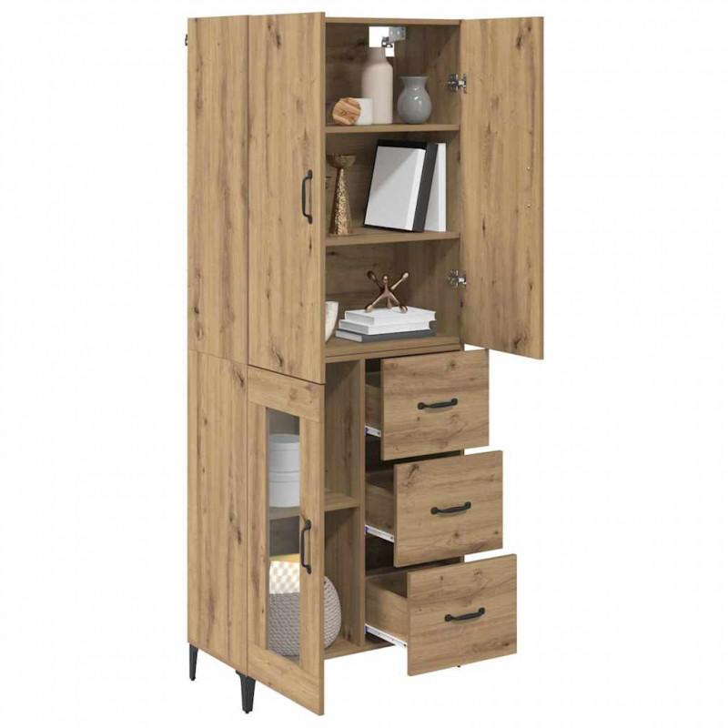 Highboard z szufladą Dąb rzemieślniczy 69,5 x 34 x 180 cm