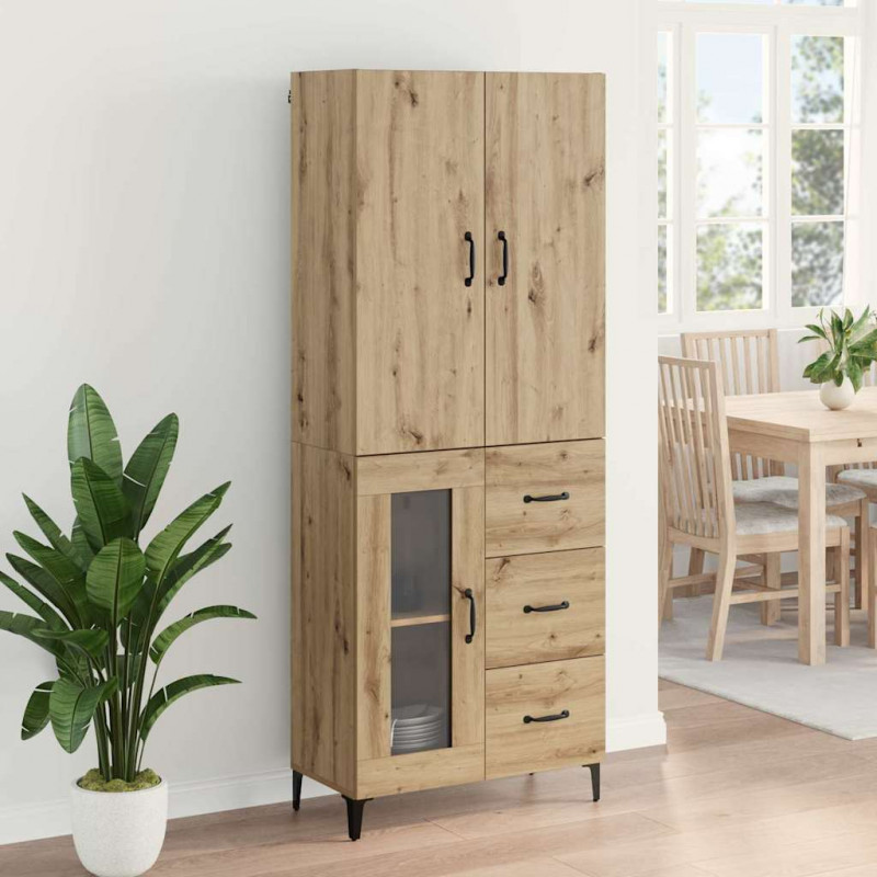 Highboard z szufladą Dąb rzemieślniczy 69,5 x 34 x 180 cm