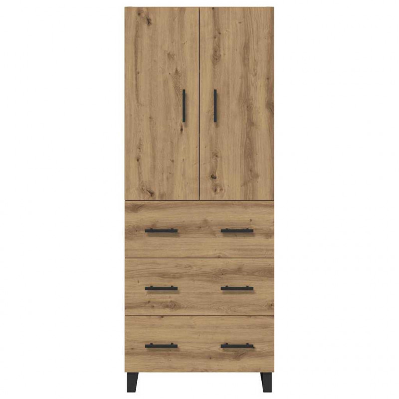 Highboard z szufladą 2 pcs Dąb rzemieślniczy 69,5 x 34 x 180 cm