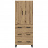 Highboard z szufladą 2 pcs Dąb rzemieślniczy 69,5 x 34 x 180 cm