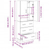 Highboard z szufladą 2 pcs Dąb rzemieślniczy 69,5 x 34 x 180 cm