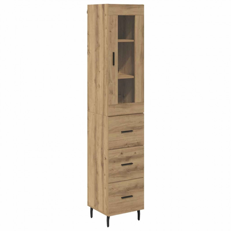 Highboard z szufladą Dąb rzemieślniczy 34,5 x 34 x 180 cm
